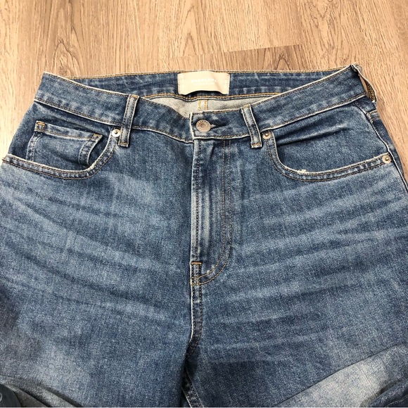 Everlane The Curvy Cheeky Jean Womens 28 Ankle Frayed Hem Straight Medium Wash - Picture 2 of 4